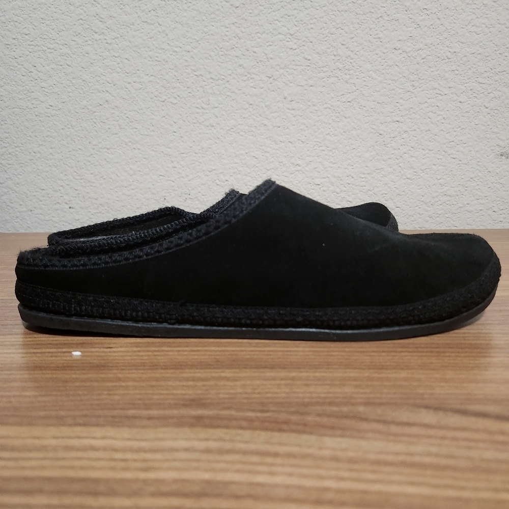 Woolrich Men’s leather slipper clogs black size 12